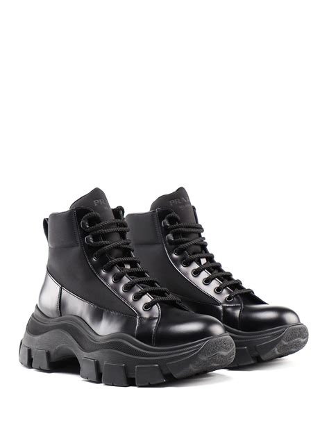 prada new collection boots|Prada pegasus chunky ankle boots.